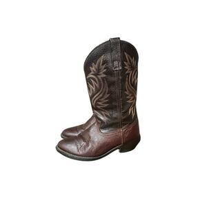 Laredo Paris Collection Mens Western Boots Sz 8.5 EW Brown Leather Pointed Rodeo